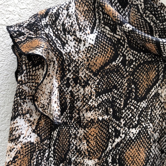 Zara | Snakeskin Printed Blouse - Picture 9 of 13
